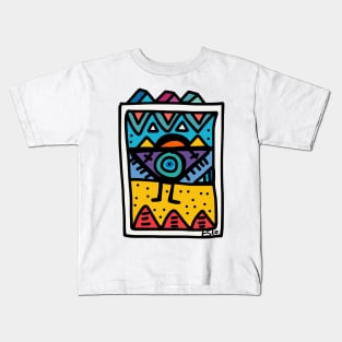 African Street Art Graffiti Purple Character Kids T-Shirt